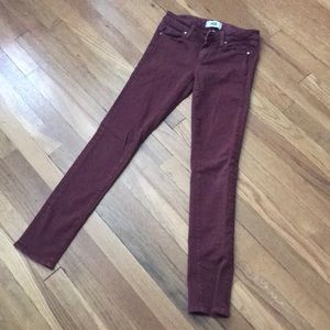 Paige burgundy Denim Pants